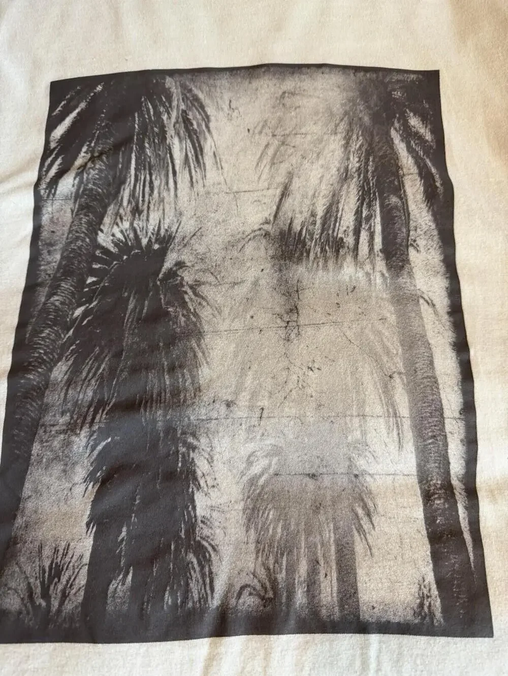 Banana Republic Palm Tree Graphic Tee Men’s L Jersey Crew Neck Short Sleeve